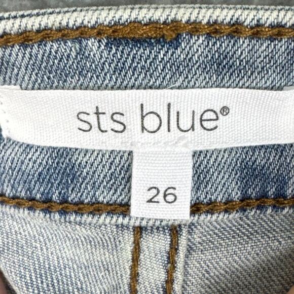 STS Blue Women’s Aubrey Mid Rise Denim Shorts Light Wash Distressed Size 26 NWT - Picture 7 of 9